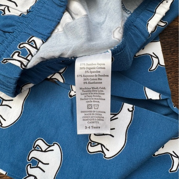 Whistle and Flute Blue Polar Bear Print Kids Pajama Set - Picture 8 of 8